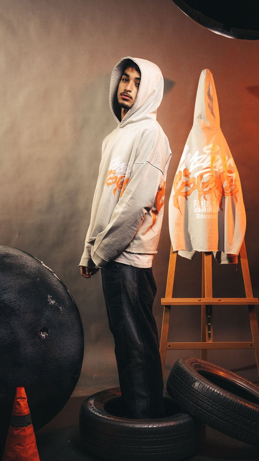 “666” Hoodie Grey