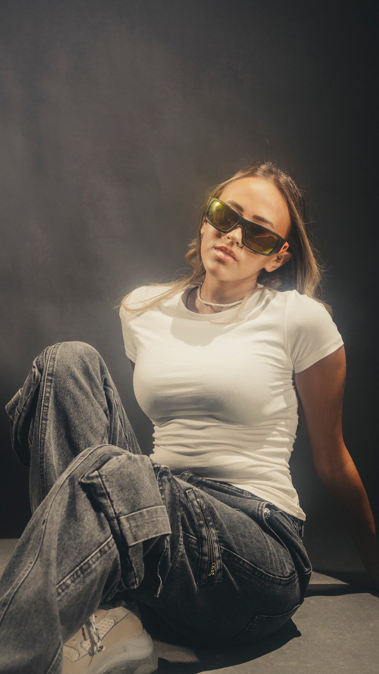 Puff-Pocket Jeans