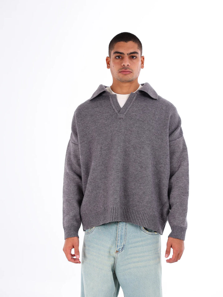 Knitted Polo 1.1 Grey