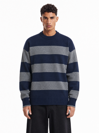 W27 Round Striped Grey-Blue
