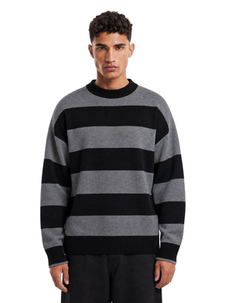 W27 Round Striped Gray-Black