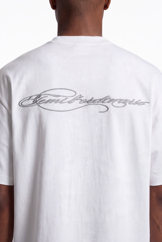 L20 Embroidery White Tee