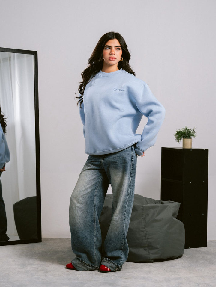 W2 Baby blue Crewneck